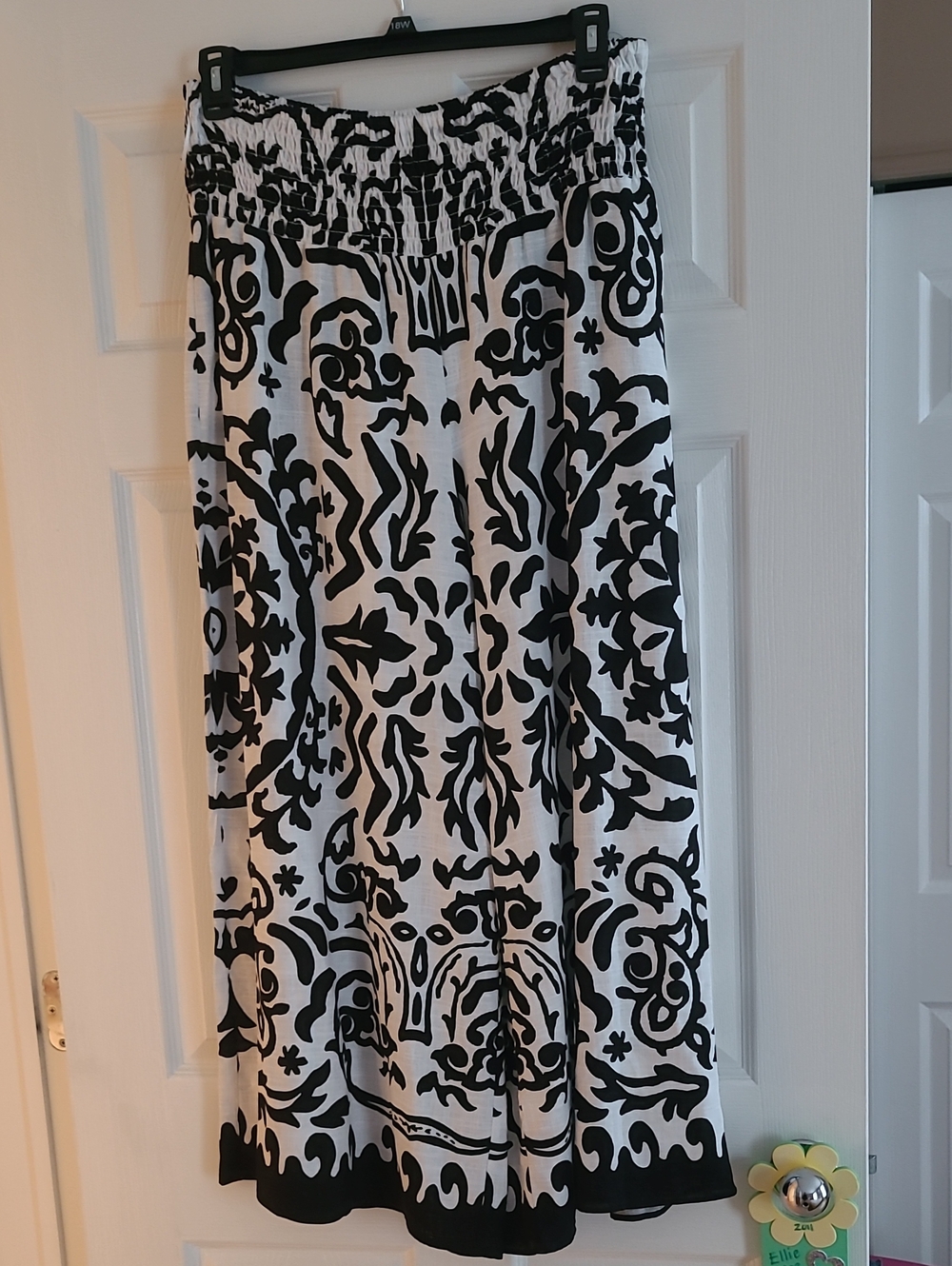 Vince Camuto Black & White Printed Wide Leg Pants
